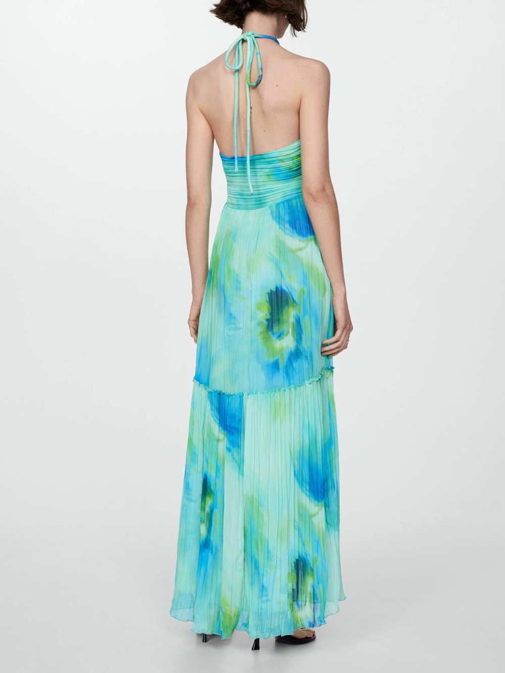 MANGO PRINTED HALTER-NECK MAXI DRESS - Picture 2 of 8
